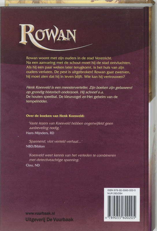 Rowan. Een verhaal uit de middeleeuwen. achterkant