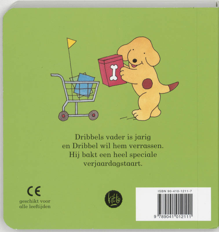 Dribbel bakt een taart achterkant