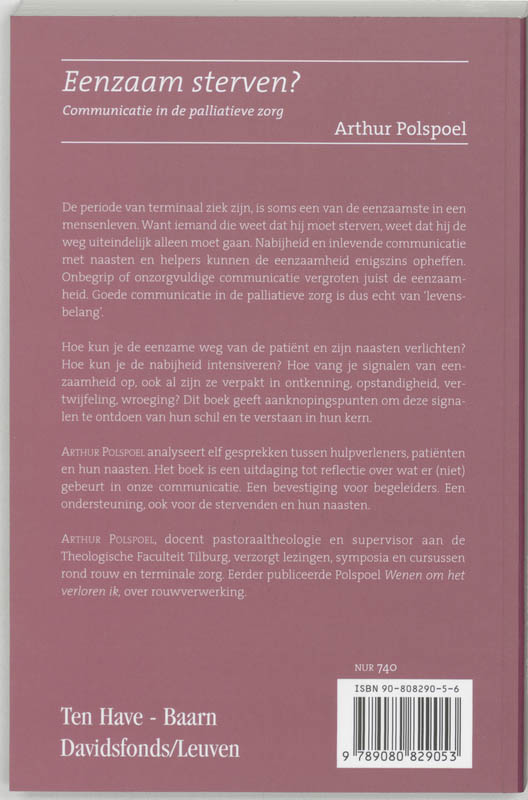 Eenzaam sterven? achterkant