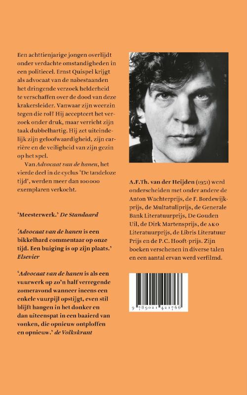 Advocaat van de hanen / De tandeloze tijd / 7 achterkant