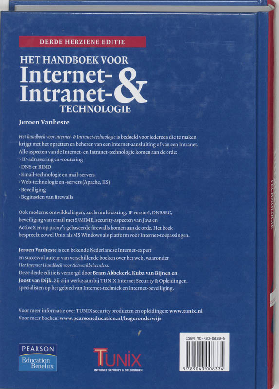 Het handboek voor Internet- en Intranet-technologie achterkant