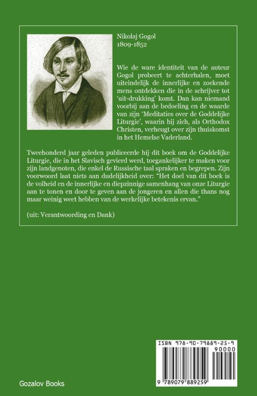 Beschouwingen over de Goddelijke liturgie achterkant