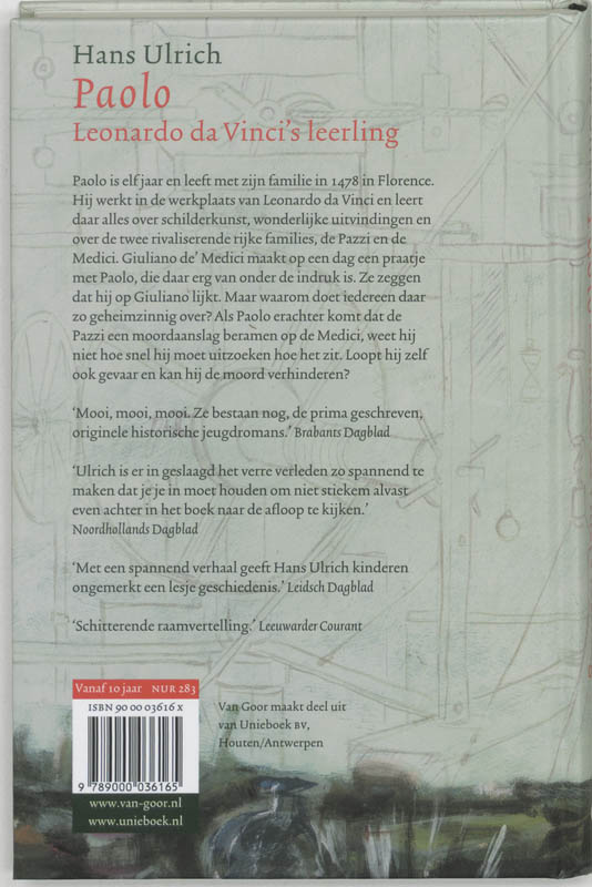 Paolo Leonardo Da Vincis Leerling achterkant