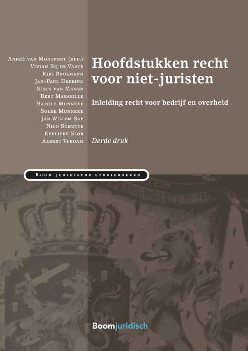 Hoofdstukken recht voor niet-juristen / Boom Juridische studieboeken
