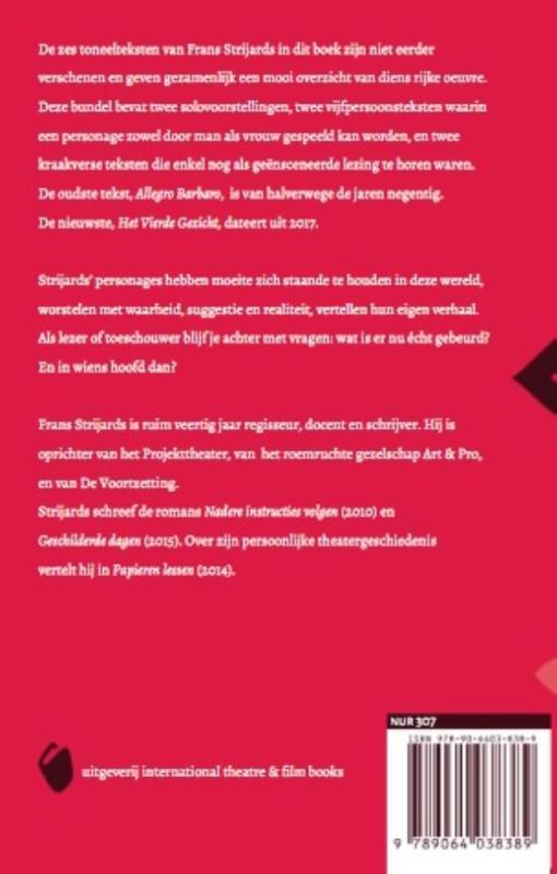 Toneelteksten - Zes toneelteksten achterkant