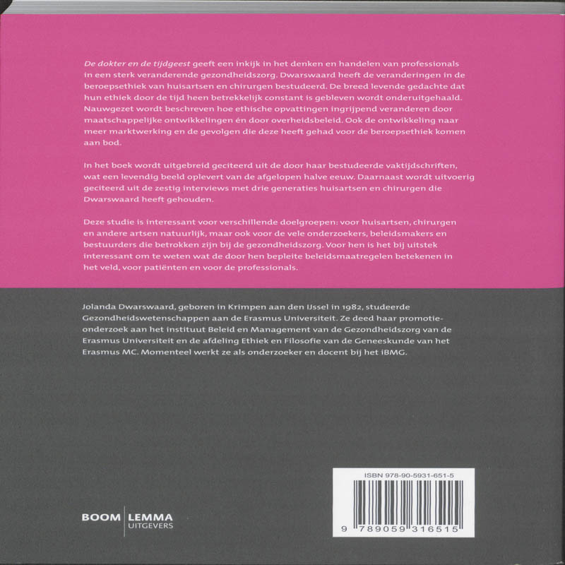 De dokter en de tijdgeest achterkant