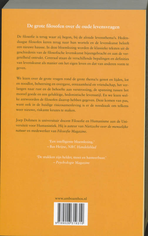 Over Levenskunst achterkant