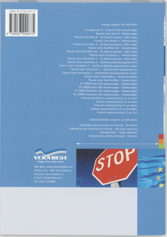 Auto rijbewijs halen achterkant