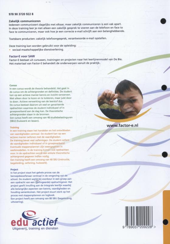 Factor-E Zakelijk communiceren Training achterkant