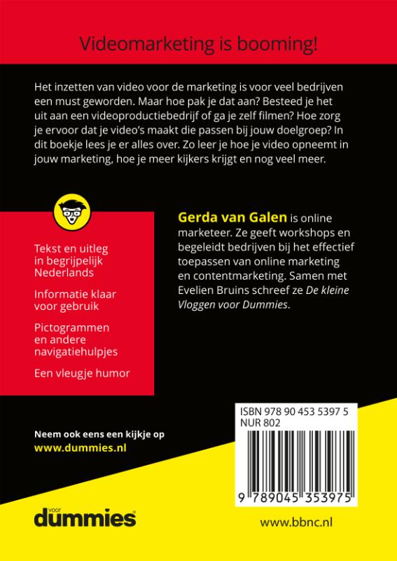 De kleine Videomarketing voor Dummies achterkant