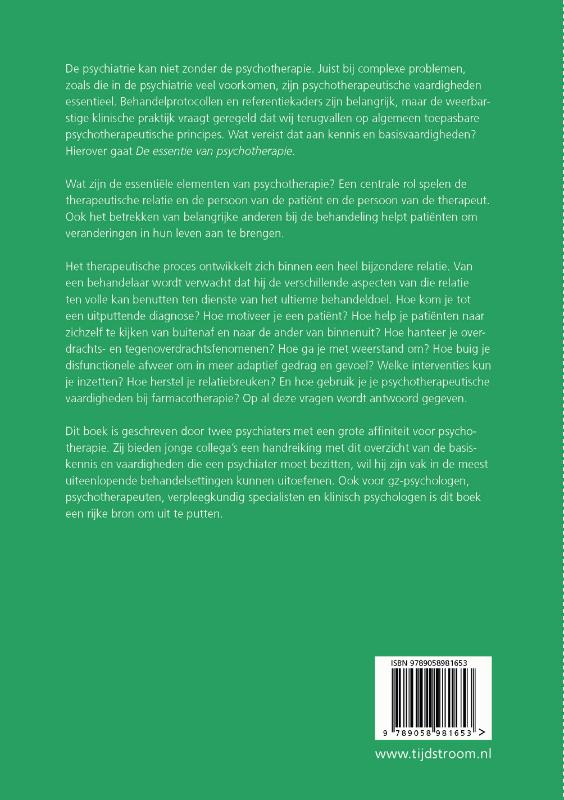 De essentie van psychotherapie achterkant