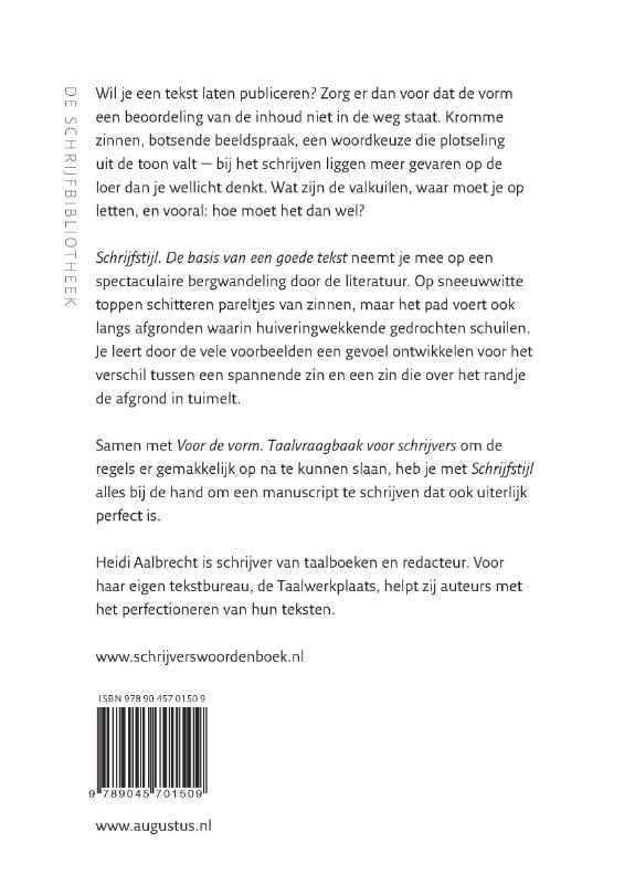Schrijfstijl / De schrijfbibliotheek achterkant