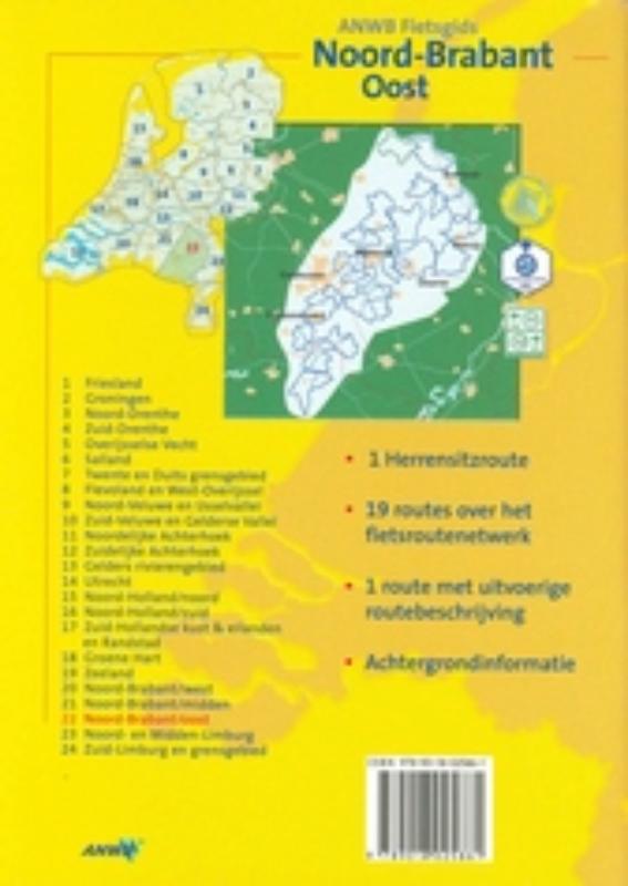 Noord-Brabant Oost / ANWB fietsgids / 22 achterkant