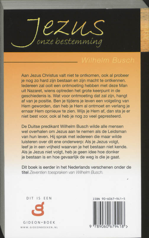 Jezus onze bestemming achterkant