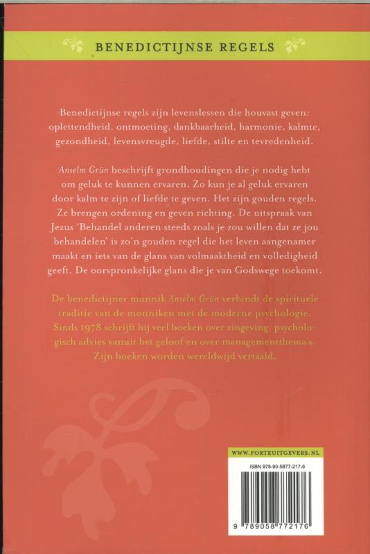 Benedictijnse regels / Op adem komen met achterkant