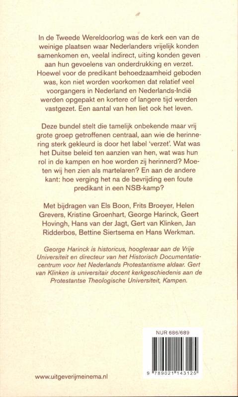 Van kansel naar barak / Jaarboek voor de geschiedenis van het Nederlands Protestantisme na 1800 / 19 achterkant