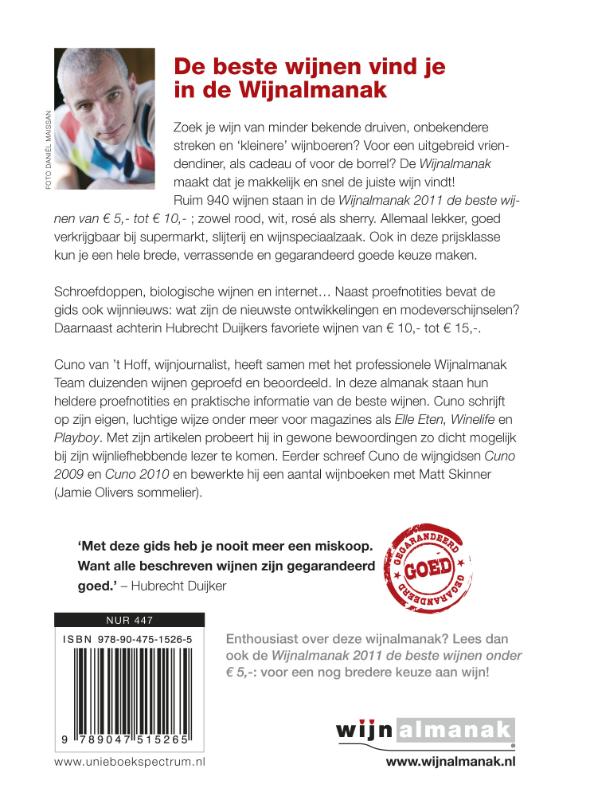 Wijnalmanak / 2011 De Beste Wijnen Tussen 5 En 10 Euro achterkant