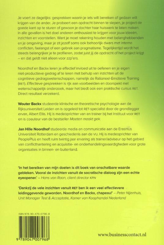 Effectieve gesprekken achterkant