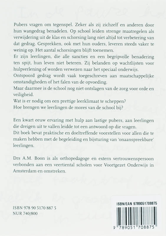 Wie de leerling liefheeft achterkant