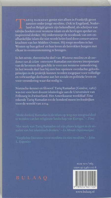 Westerse moslims en de toekomst van de islam / Islam in discussie achterkant