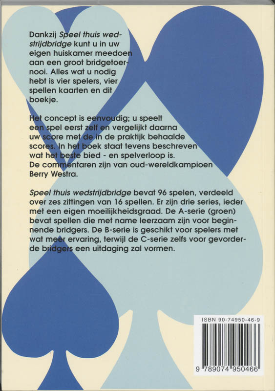 Speel Thuis Wedstrijdbridge B1 achterkant