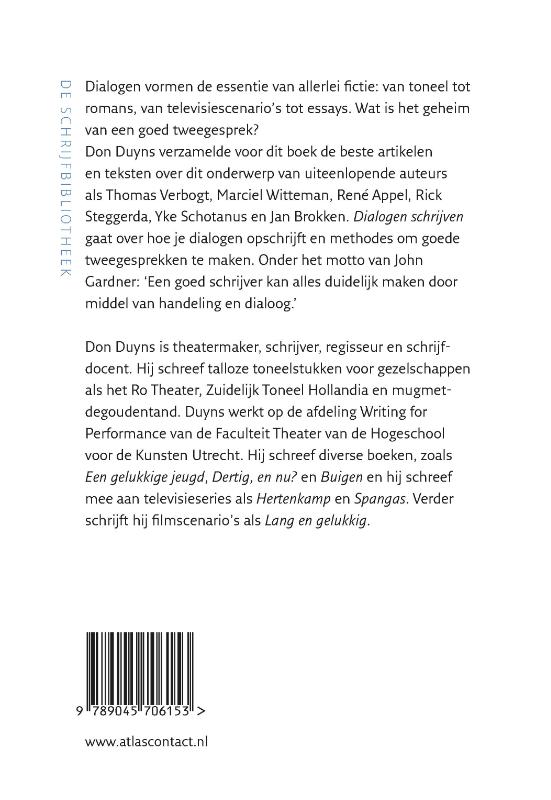Dialogen schrijven / De schrijfbibliotheek achterkant