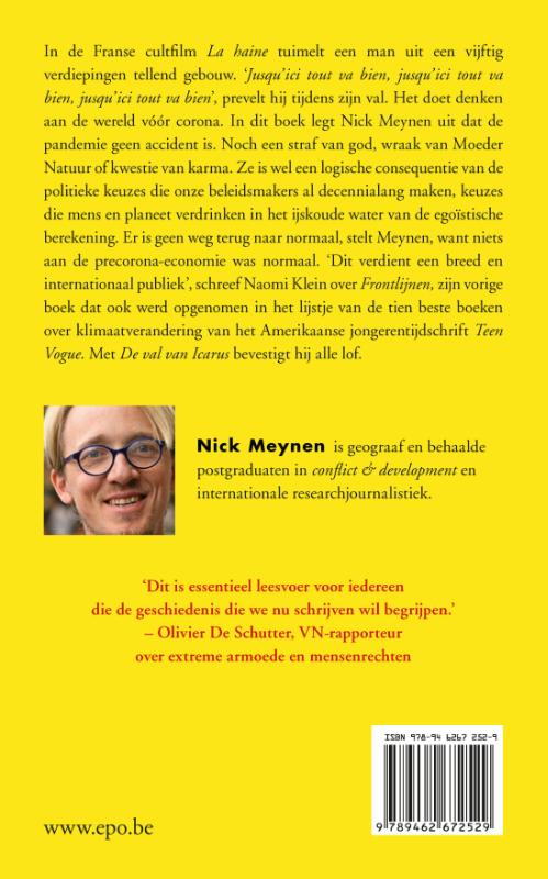 De val van Icarus achterkant