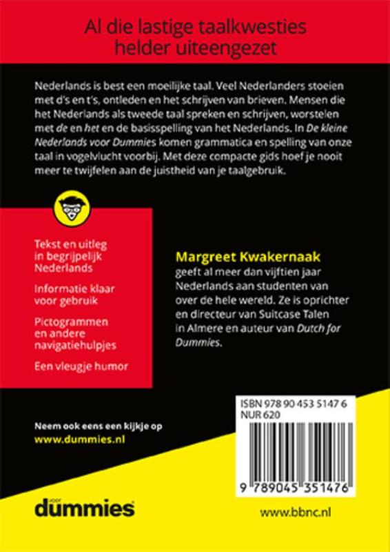 De kleine Nederlands voor Dummies / Voor Dummies achterkant