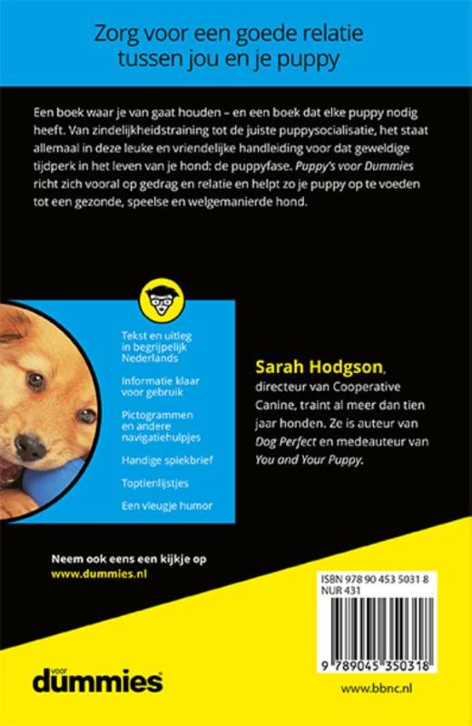 Puppy's voor Dummies / Voor Dummies achterkant