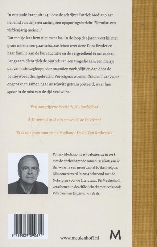 Dora Bruder achterkant