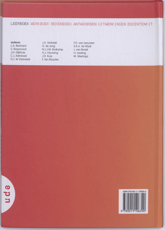 Getal en Ruimte / 3 Havo 1 / deel leerboek achterkant