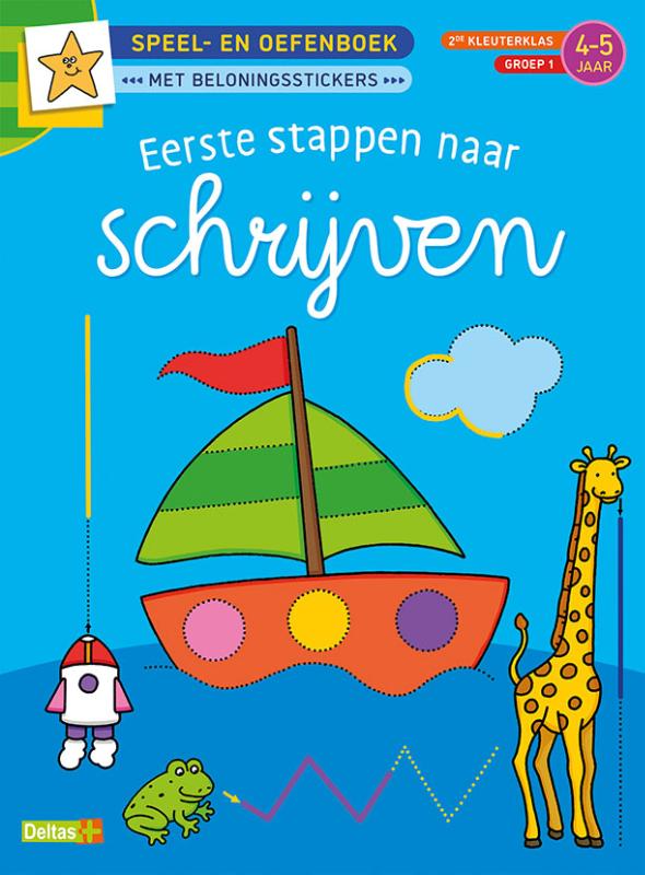 Speel- en oefenboek met beloningsstickers Eerste stappen naar schrijven 4-5 jaar