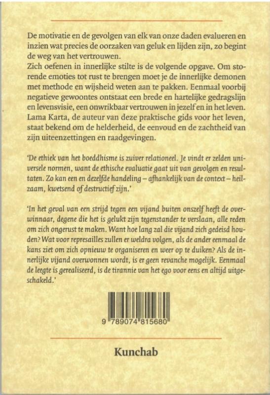 De weg van het vetrouwen achterkant