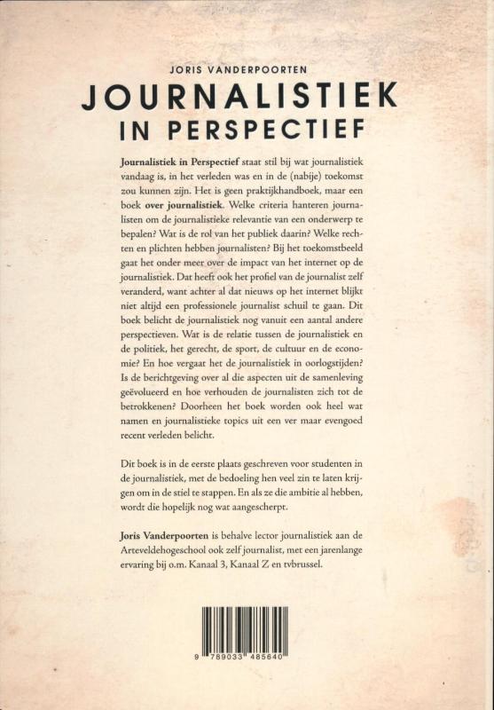 Journalistiek in perspectief achterkant