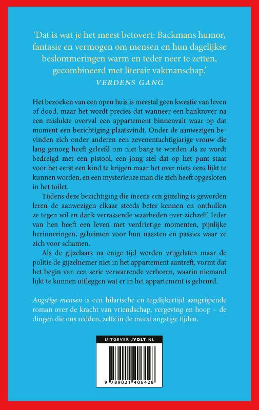 Angstige mensen achterkant