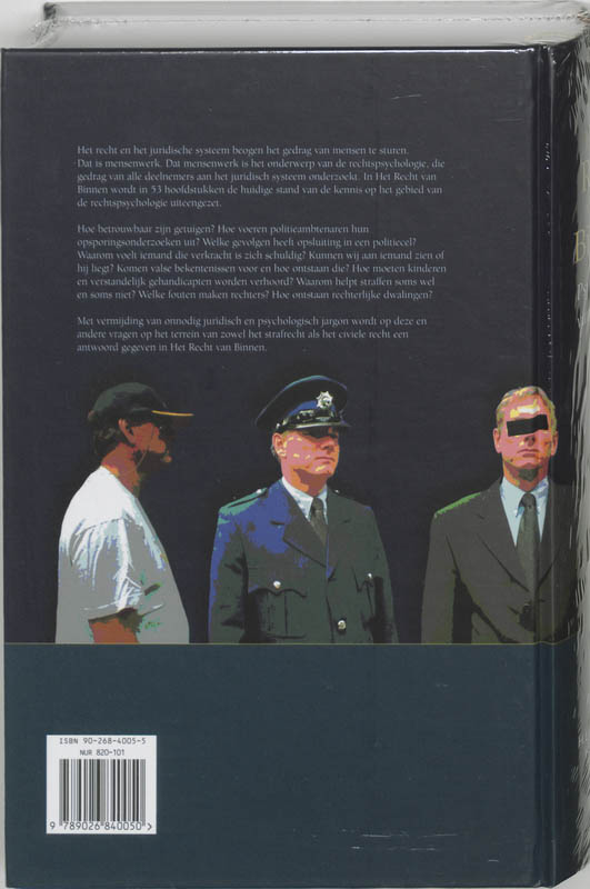 Het recht van binnen achterkant