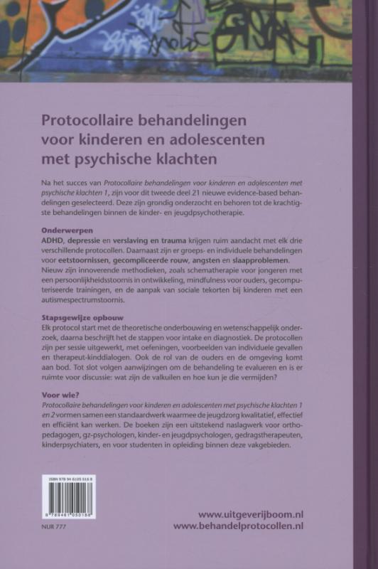 Protocollaire behandelingen voor kinderen en adolescenten met psychische klachten achterkant
