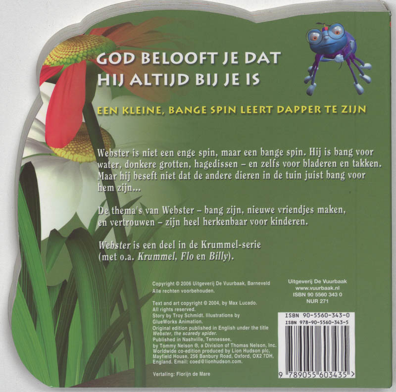 Webster de bange spin / Krummelserie achterkant