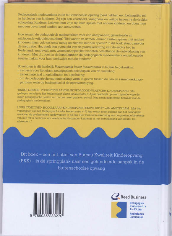 Pedagogisch kader kindercentra 4-13 jaar achterkant