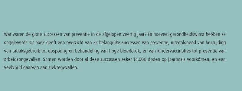 Successen van preventie 1970-2010 achterkant