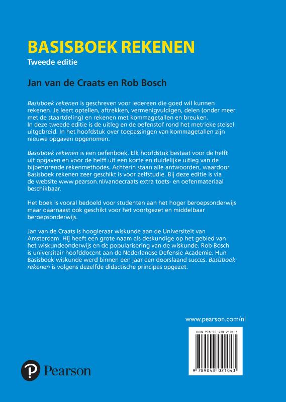 Basisboek rekenen / Basisboeken achterkant