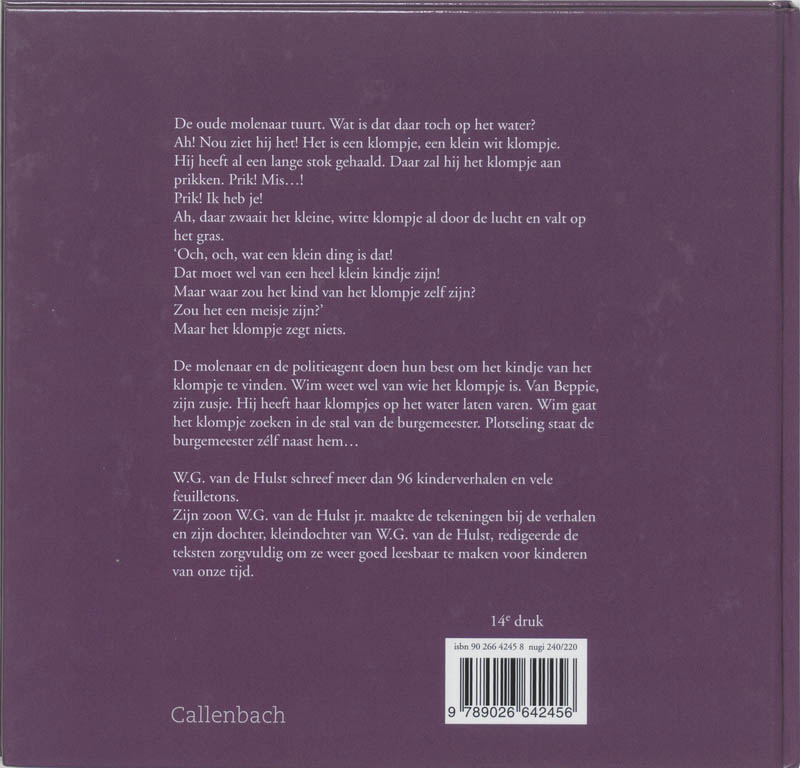 Klompje Dat Op Het Water Dreef achterkant