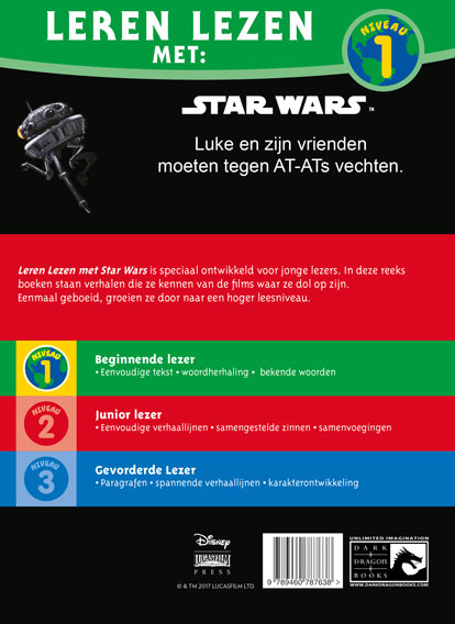 Leren Lezen met Star Wars, AT-AT Aanval achterkant
