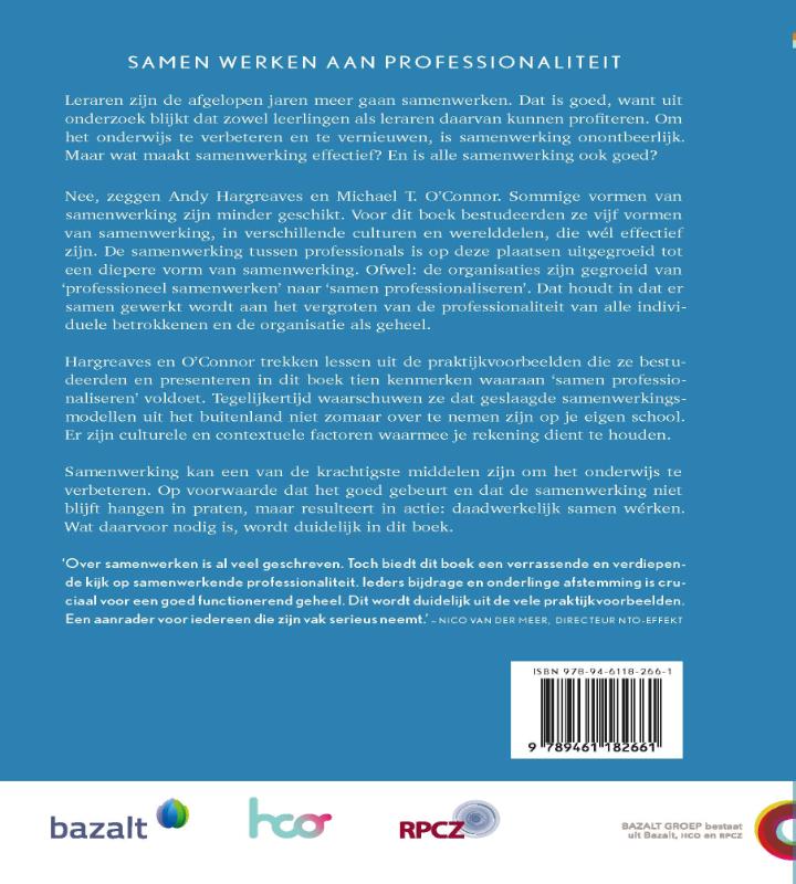 Samen werken aan professionaliteit / Leiders met impact achterkant