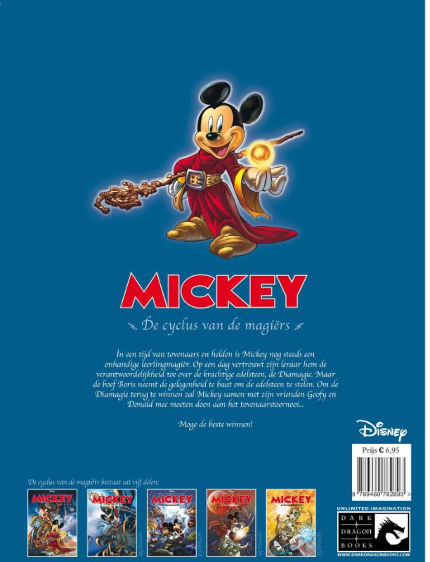 Mickey Mouse, cyclus van de magiërs 01. achterkant