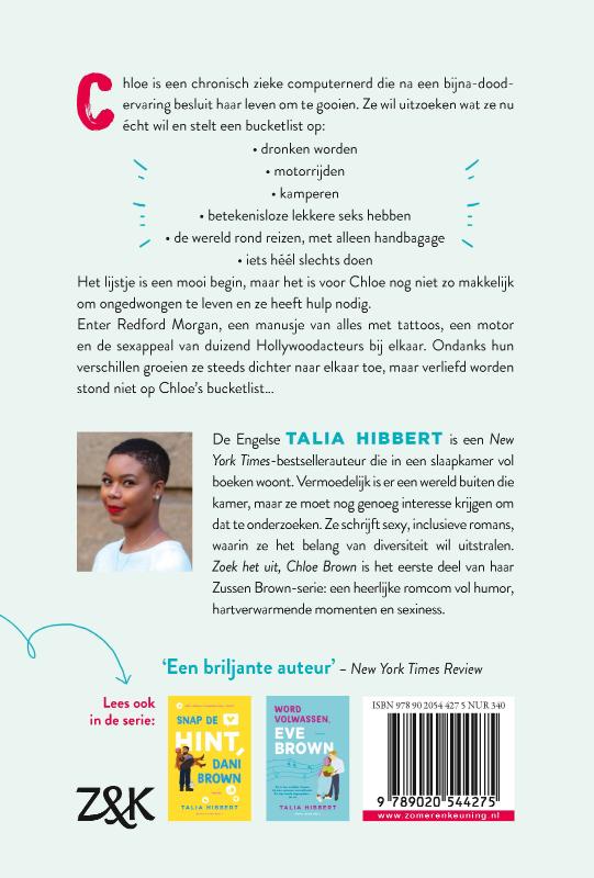Zoek het uit, Chloe Brown / Zussen Brown / 1 achterkant