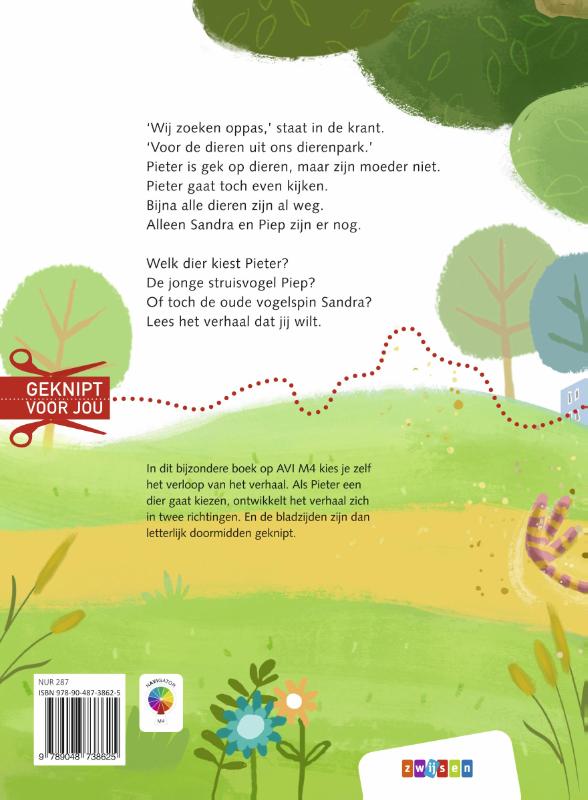 Wat kiest Pieter: een vogelspin of een struisvogel? / Geknipt voor jou achterkant