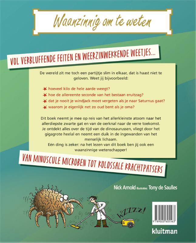 De waanzinnige wetenschap van werkelijk alles / Waanzinnig om te weten achterkant