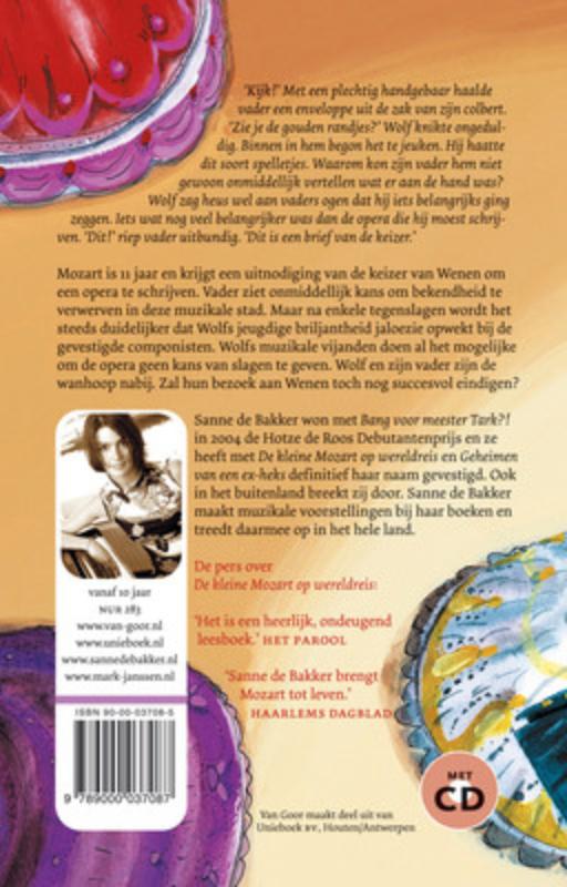 De jonge Mozart en het complot in Wenen + CD achterkant