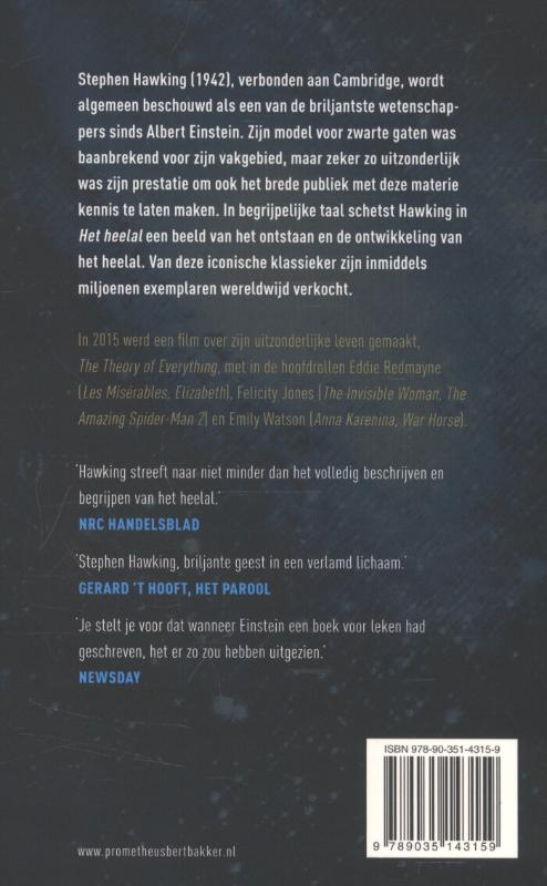 Het heelal / Informatie achterkant